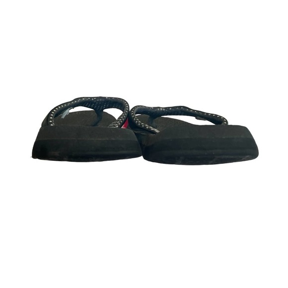 Sanuk WOMEN'S 8 / 40 SANDALS YOGA MAT BLACK Beach FLIP FLOPS SLIP ON Thongs - Picture 5 of 11
